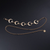 Vintage INS Metal Moon Waist Chain Belt for Women – Adjustable Dress Body Chain