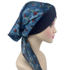 Leopard Print Cross Elastic Turban Cap