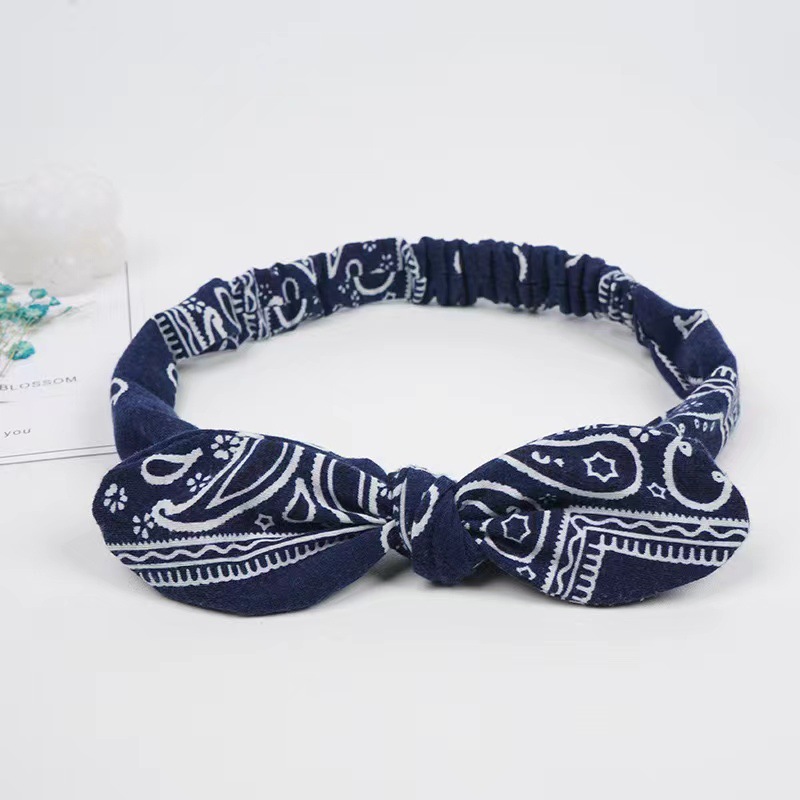 Boho Paisley Bow Headband Set | Elastic Bandana Hair Bands