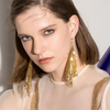 Fashion Metal Sequin Tassel Earrings – New Square Geometric Long Dangle Earrings