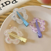 Cute Flower Shaped Acrylic Hair Clips for Women Girls