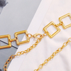 Gold Square Link Waist Chain