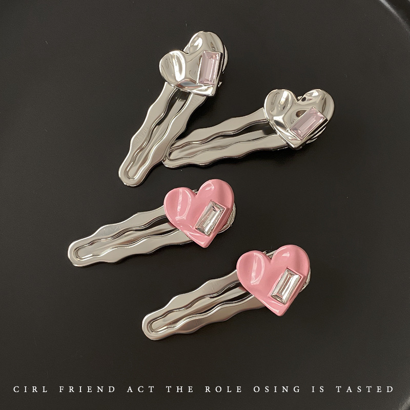 Silver Glossy Side Hair Clips for Women