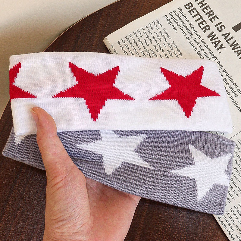 Five-pointed Star Wool Knitted Hip-hop Hairband