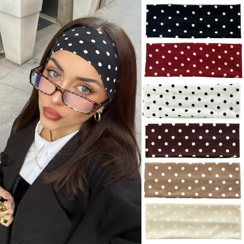 Polka Dot Yoga Elastic Hair Band