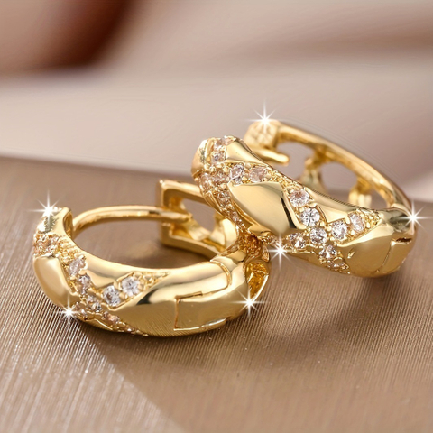 Vintage Cross Hoop Hollow-out Earrings