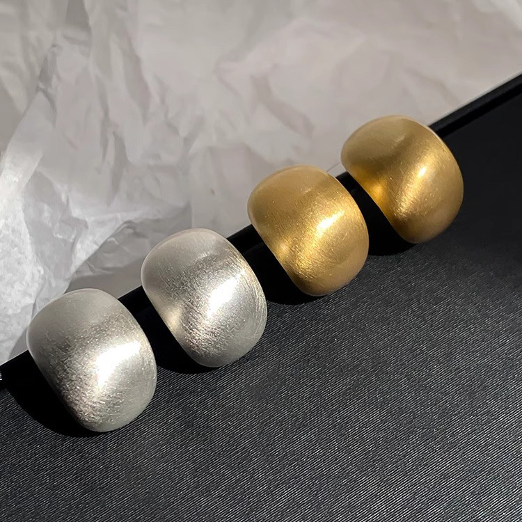 Matte Brushed Drop Earrings for Women