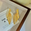 Geometric Twisted Leaf Earrings