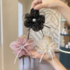 Bow Mesh Ribbon Flower Hair Claw Clip