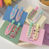 Spring Fruit Print No-Bend Hair Clips Cherry Grape Peach Side Barrettes