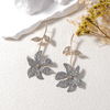 Rhinestone Flower Statement Earrings