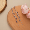 French Light Luxury Long Leaf Tassel Earrings