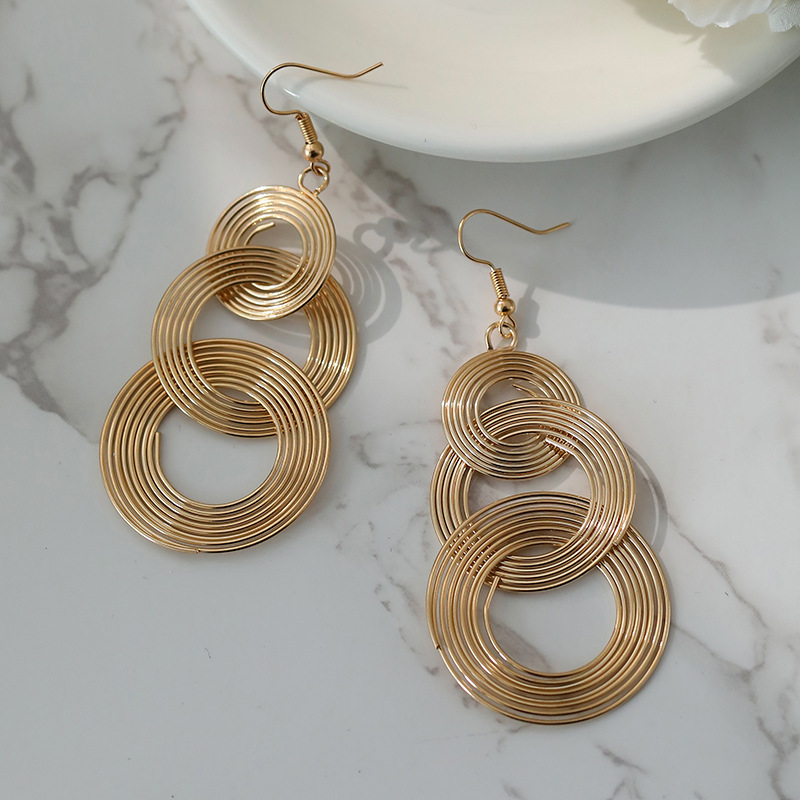 New Fashion Metal Multi-Layer Circle Earrings