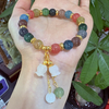 Rainbow Lotus Colorful Bracelet for Women Summer Ins Small Niche Orchid Pendant
