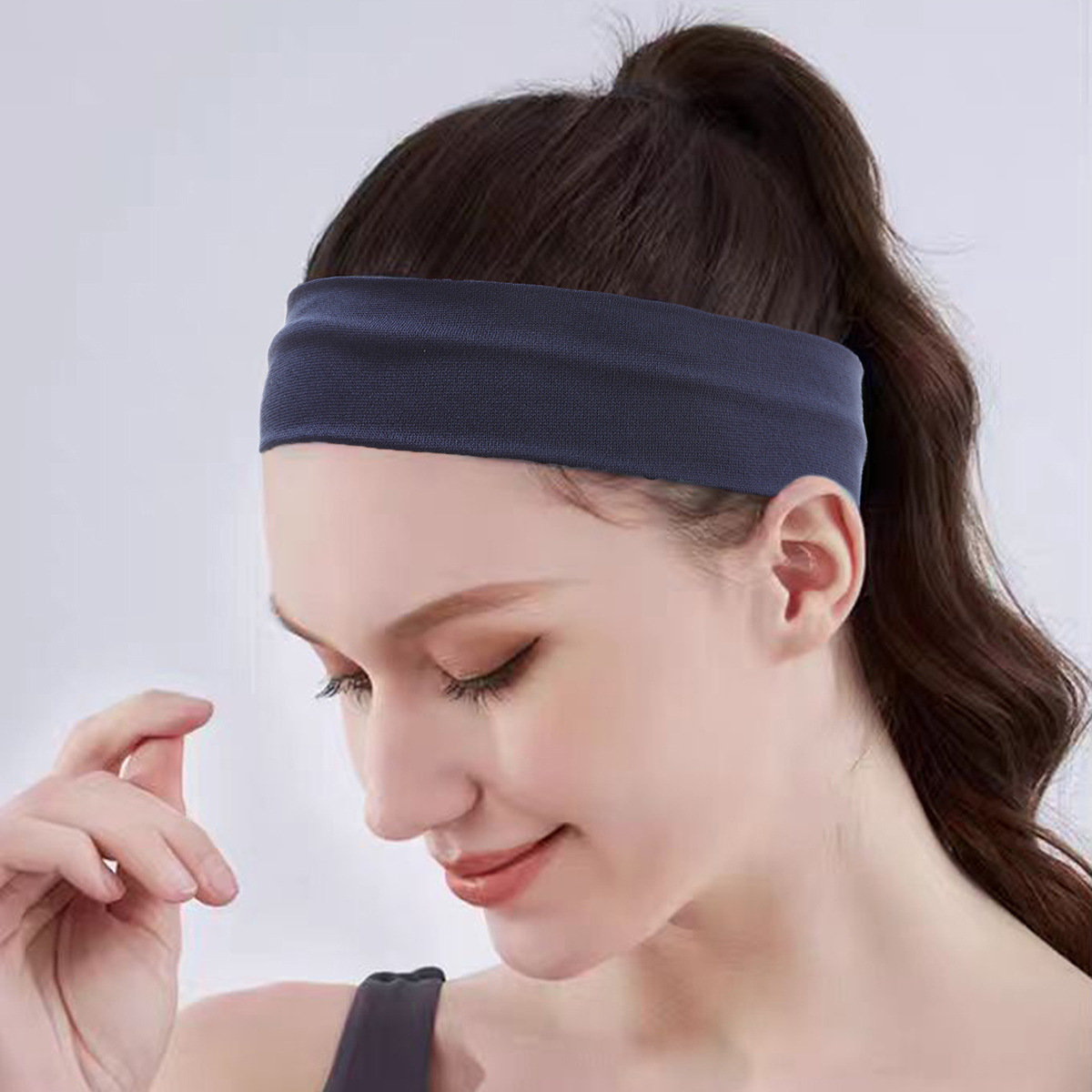 Boho Soft Stretch Headbands for Women – Non-Slip Hair Bands for Yoga Workout And Daily Wear Multiple Solid Colors Available