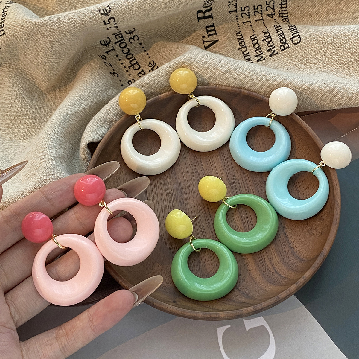 Dopamine Colorful Hoop Earrings