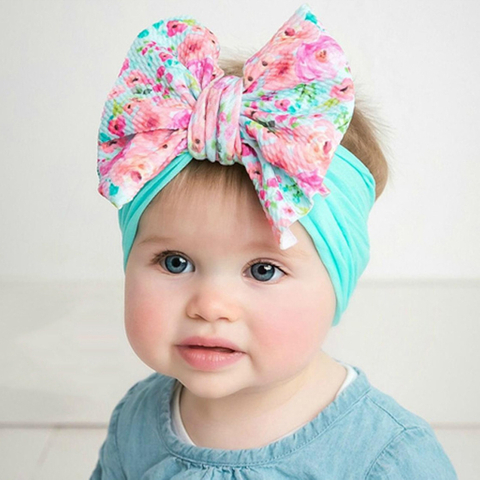 Cute Soft Nylon Bow Headband for Infants & Toddlers