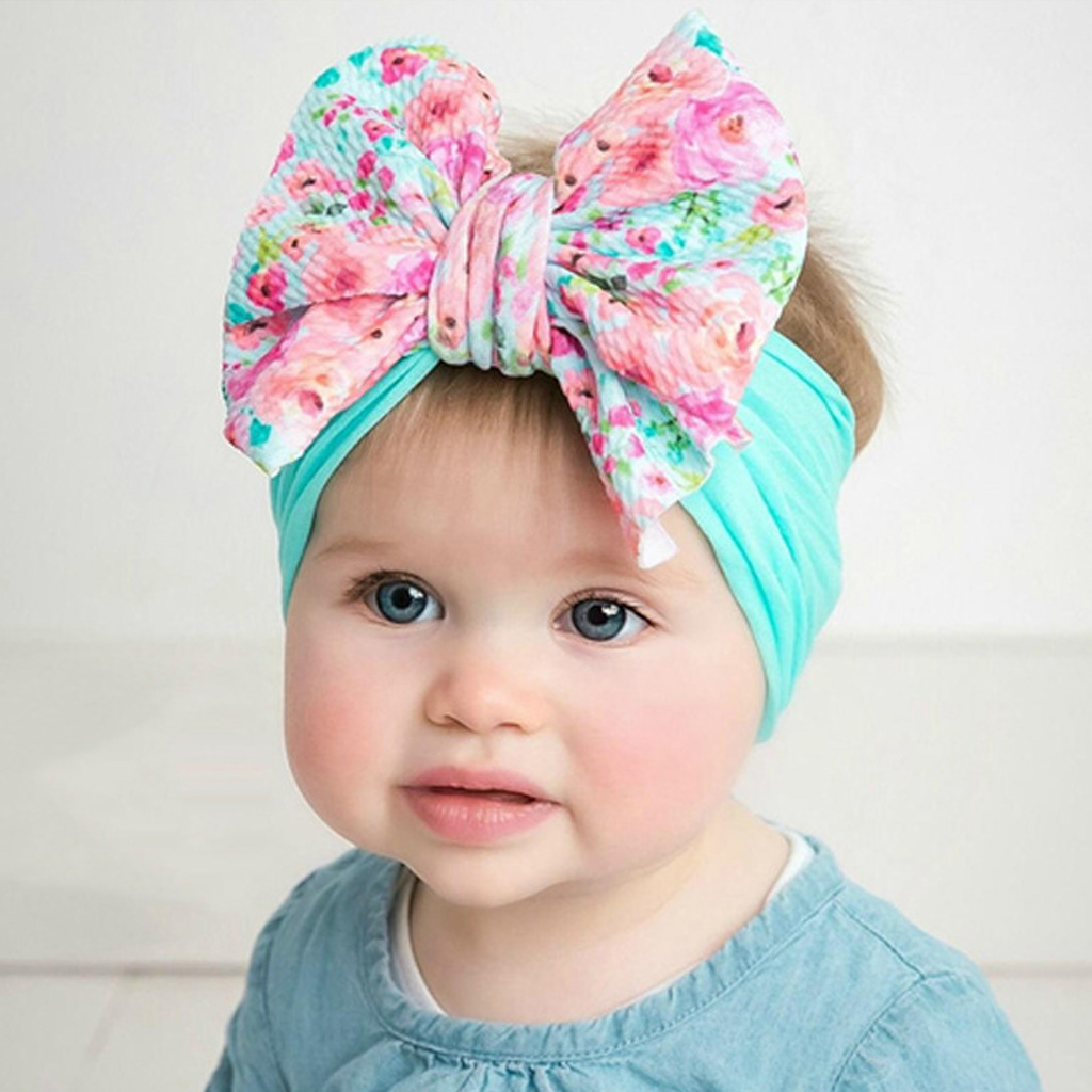 Cute Soft Nylon Bow Headband for Infants & Toddlers