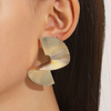 European American Vintage Spiral Geometric Fan Earrings for Women