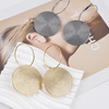 Vintage Round Pattern Disc Drop Earrings