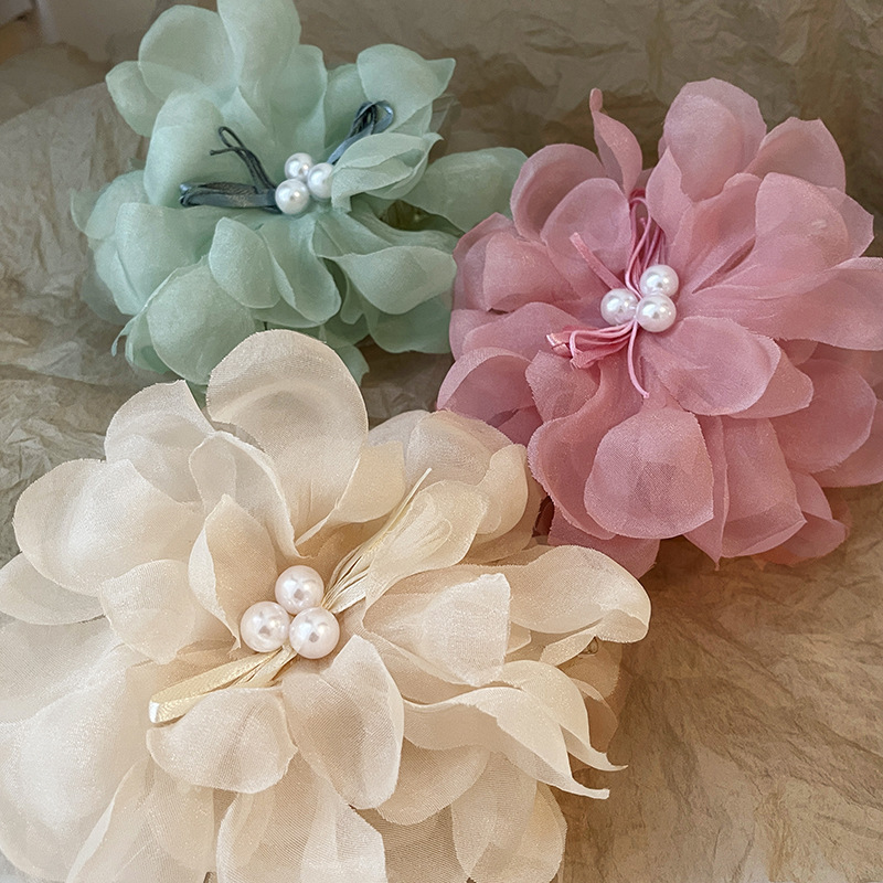 Summer Chiffon Flower Hair Claw Clips