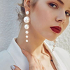 Exaggerated Long Pearl Drop Earrings for Women