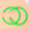 Matte C-Hoop Earrings for Women - Retro Oversized Open Hoop Earrings Lightweight Statement Jewelry