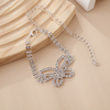 Rhinestone Hollow Butterfly Anklet for Women