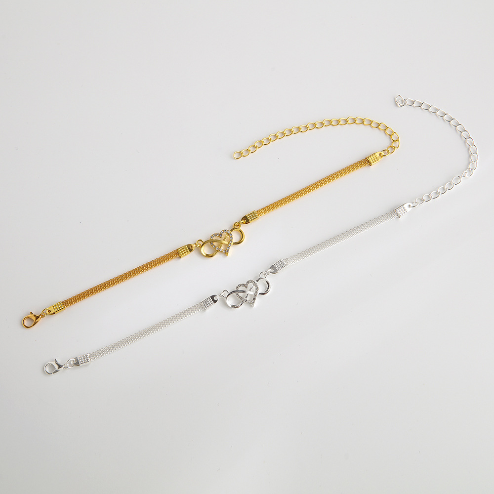 Infinity Heart Anklet for Women