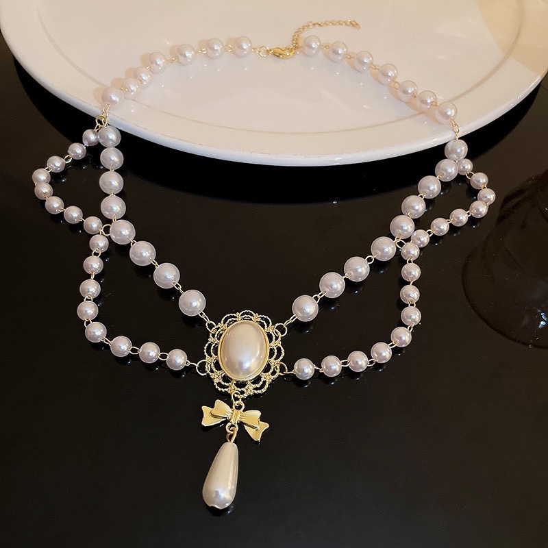 Vintage Double Layer Pearl Necklace