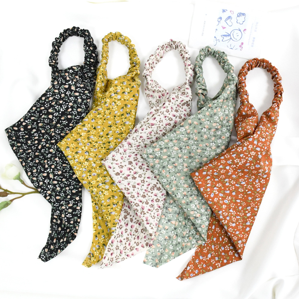 Boho Floral Chiffon Triangle Head Scarf