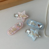 Letter & Star Acetic Acid Side Hair Clip for Women