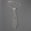 Long Tassel Bow Tie Rhinestone Necklace for Women