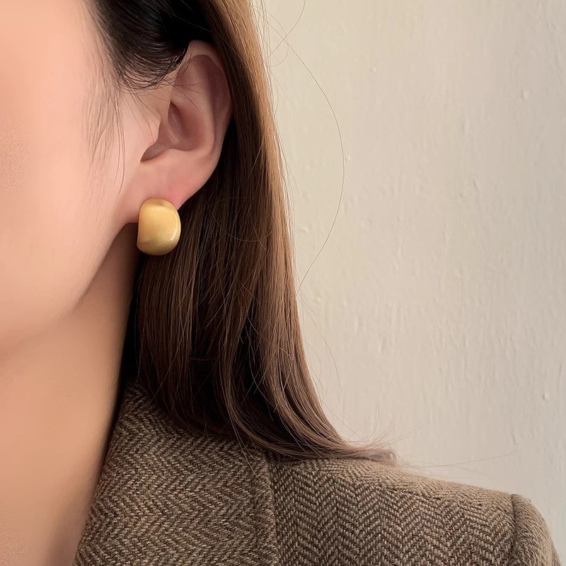 Matte Brushed Drop Earrings for Women