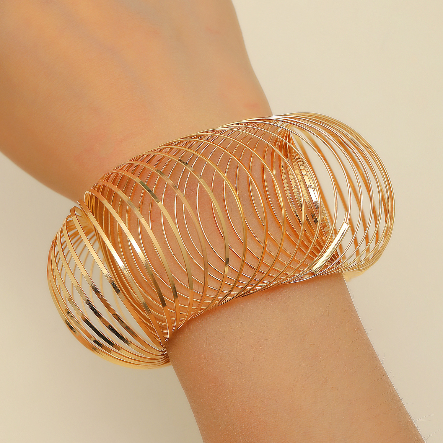 Geometric Hollow Stretch Bracelet