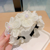 Vintage Pearl Flower Wide Headband