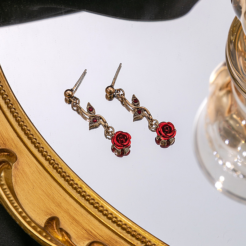 French Vintage Rose Jewelry Set