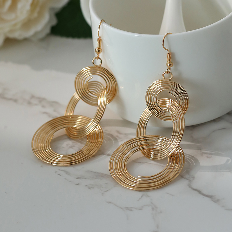 New Fashion Metal Multi-Layer Circle Earrings