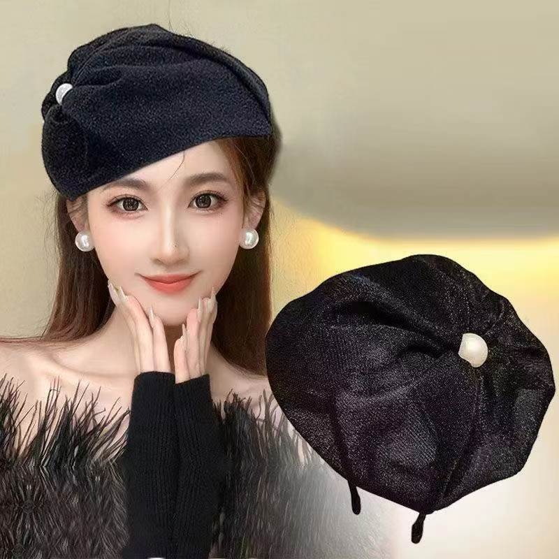 Sequin Beret Headband for Women