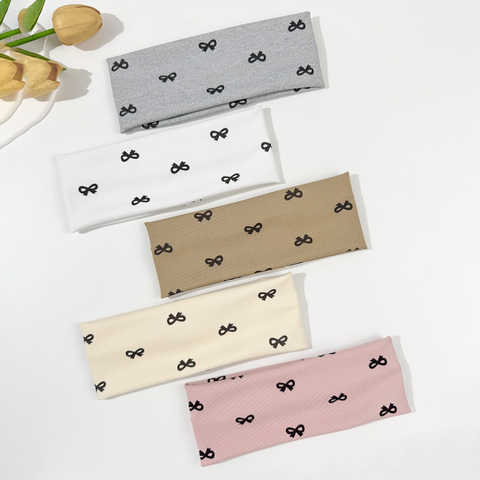 Daily Versatile Bow-print Elastic Hair Band