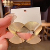 European American Vintage Spiral Geometric Fan Earrings for Women