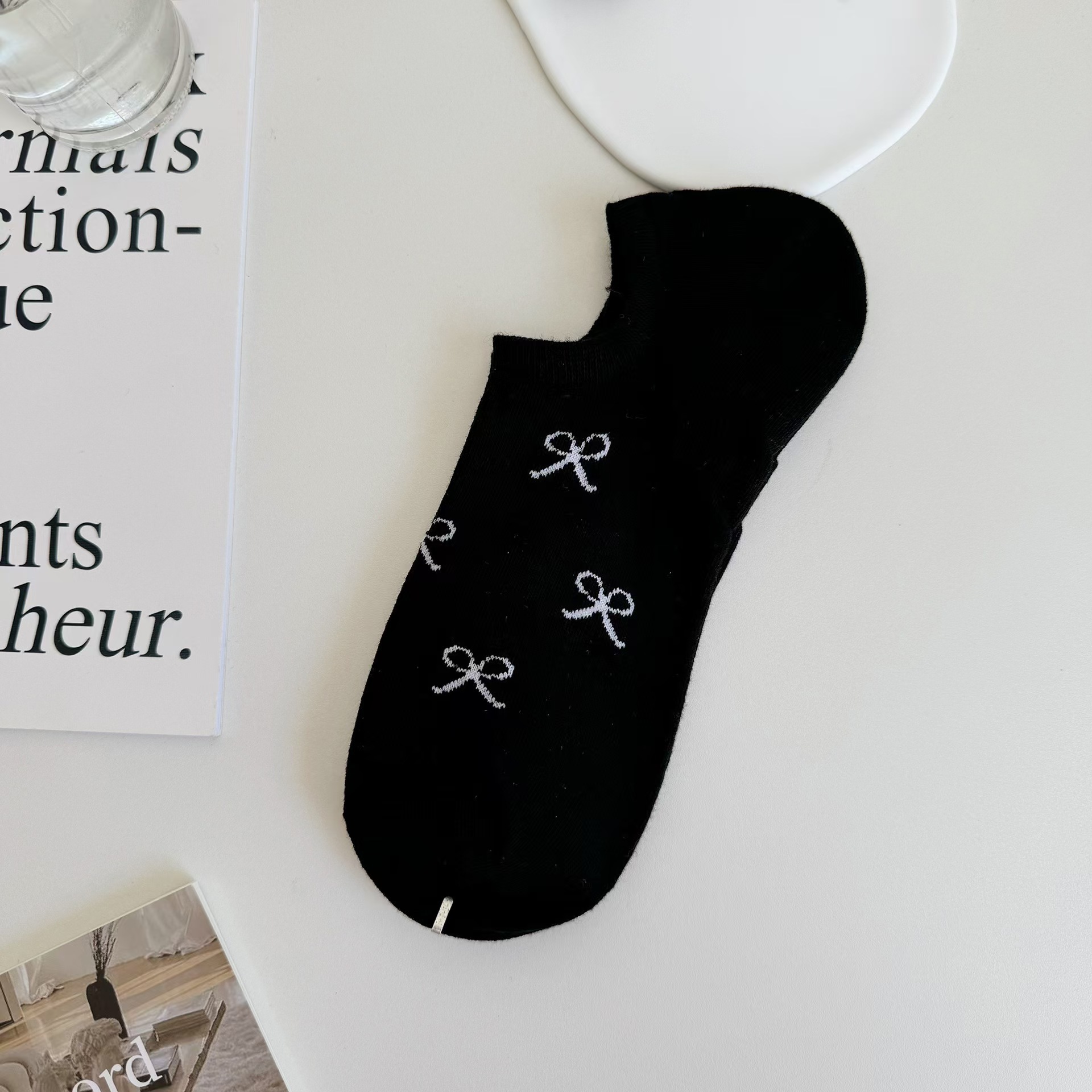 Summer Thin Bow Invisible No-Show Socks for Women