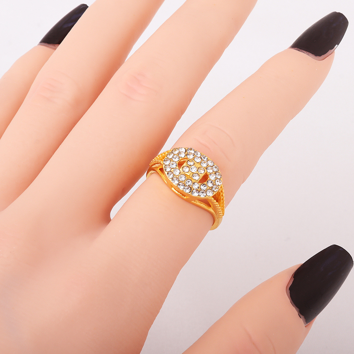 Luxury Rhinestone Geometric 4-Piece Jewelry Set