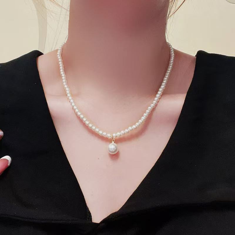 Elegant Pearl Choker with Center Drop Pearl | Feminine Luxury Jewelry for Women