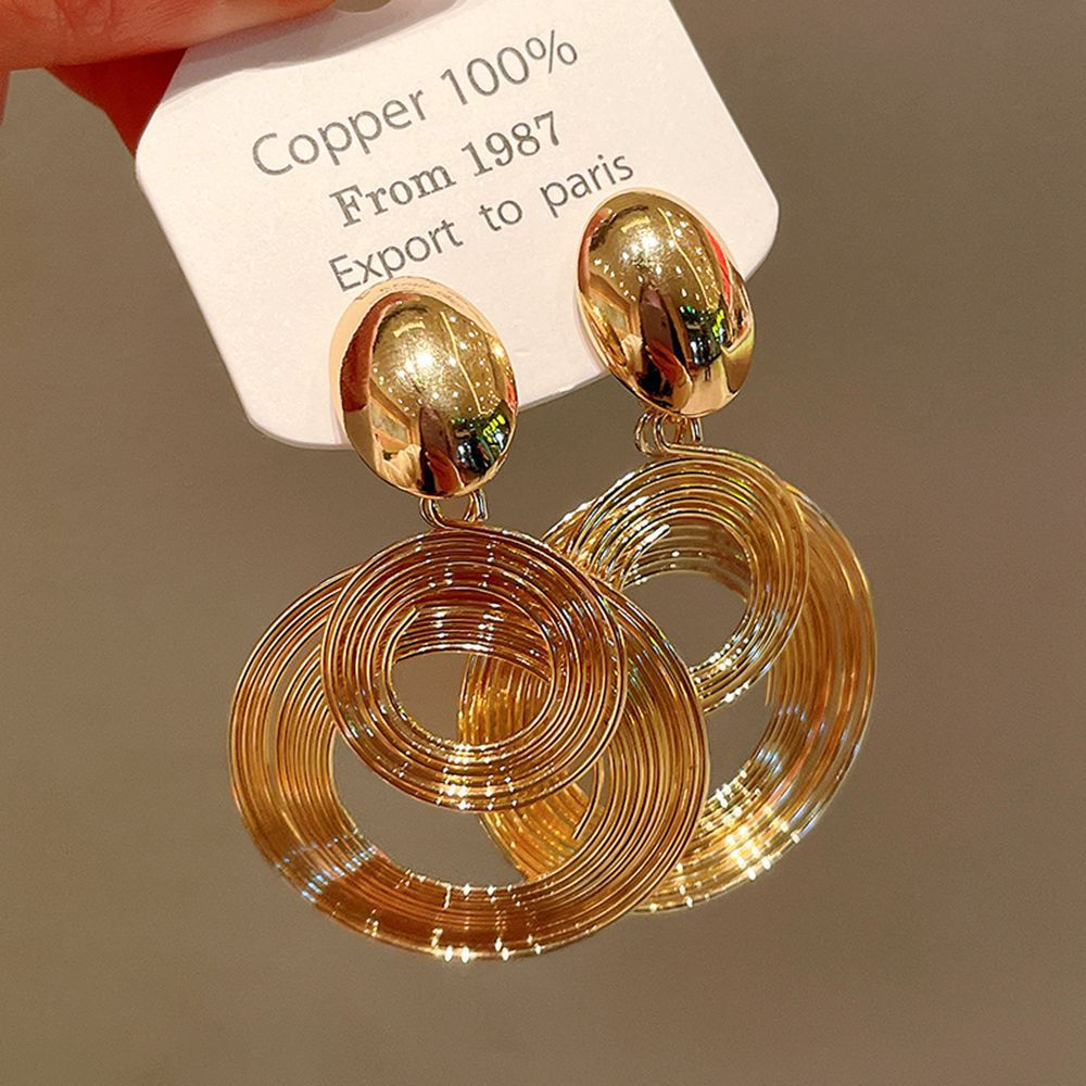 Vintage Circle Statement Earrings