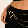Sweet Cool INS Style Big Heart Waist Chain for Women – Metal Thin Body Chain