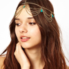 European Multi-Layer Turquoise Drop Head Chain for Women
