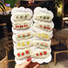 Cute Fruit Embroidered Lace Hair Clips for Women Girls