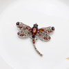 Teal Green Crystal Dragonfly Brooch