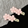 Glitter Pink Cherry Blossom Hair Clips